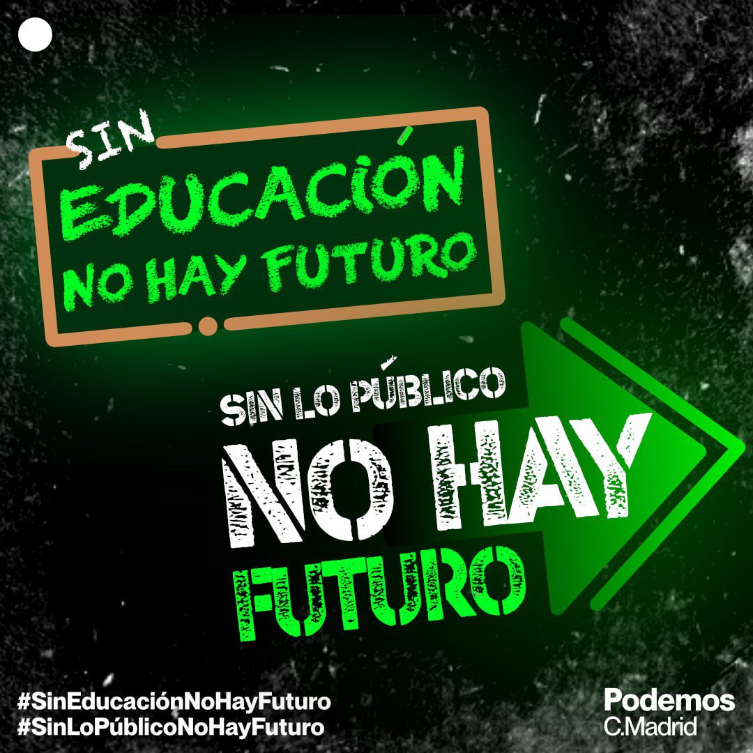 La pública es lo que ha permitido que existan nuestros mejores investigadores, creadores y trabajadores que son motor del país. Apostar por la privada es negarnos el futuro
 #SinEducaciónNoHayFuturo #SinLoPúblicoNoHayFuturo #MatricúlateEnLaPública