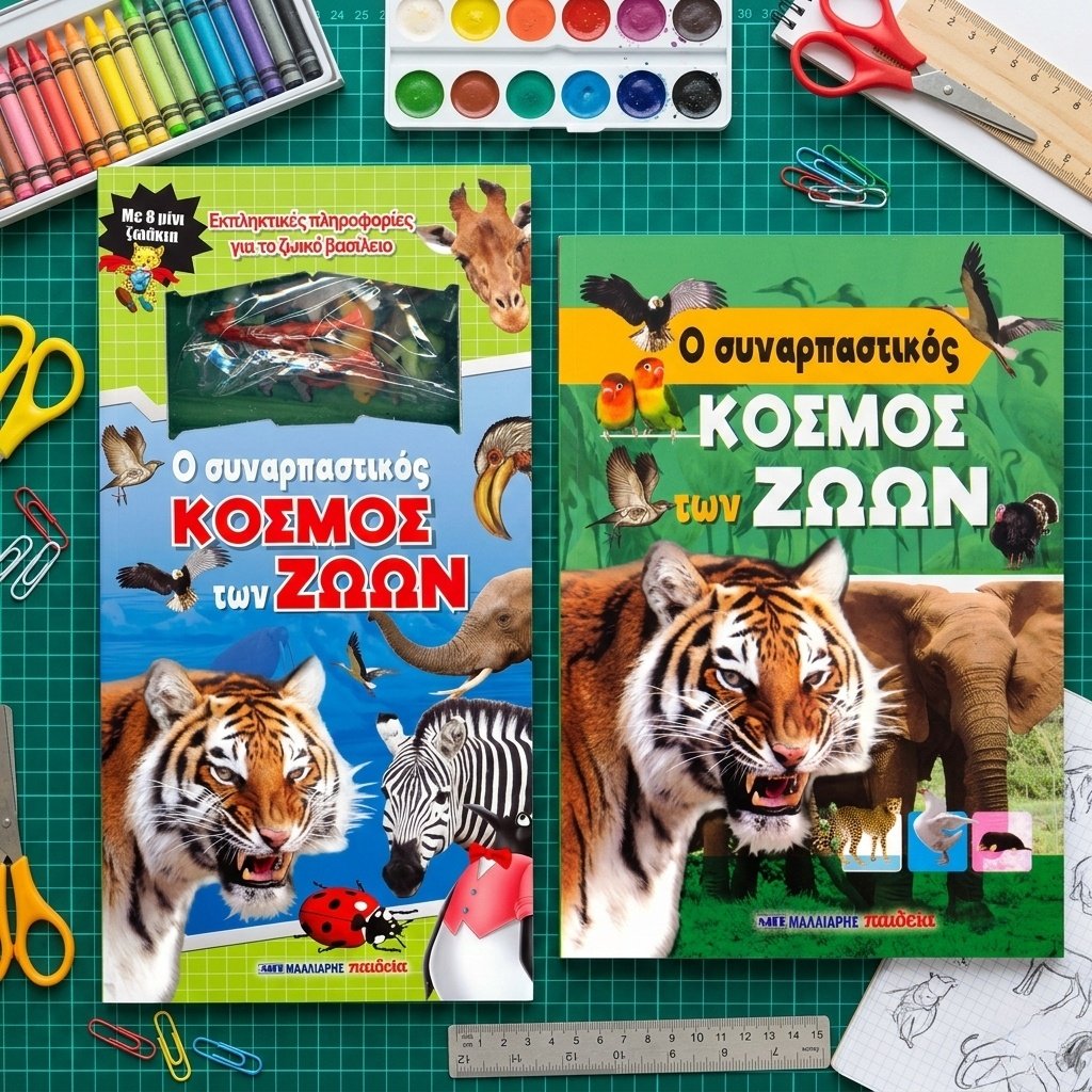 📗 Νέα κυκλοφορία βιβλιο-παιχνιδιού από τις εκδόσεις Μαλλιάρης-Παιδεία! 📗

🐅 Ο συναρπαστικός Κόσμος των Ζώων 🐅

🦓 t.ly/vqlL_🦓

Περιλαμβάνει:

- ένα βιβλίο 96 σελίδων με εκπληκτικές πληροφορίες για το ζωικό βασίλειο
- 8 φιγούρες μίνι ζωάκια για ατέλειωτο παιχνίδι