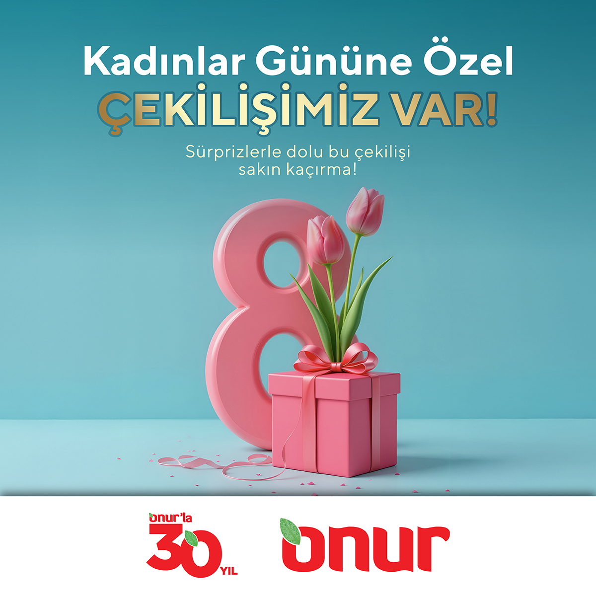 Kadınlar Günü çekişine katılmak için;
Hesabımızı takip et,
Gönderiyi beğen,
#EnBüyükOnurSensin hashtagi ile yorum at,
2 arkadaşını etiketle,
08.03.2026 saat 23:59’a kadar çekilişe katıl,
Kazananlar 11 Mart 15:00’te açıklanacaktır.
#OnurMarket #8Mart #KadınlarGünü #Çekiliş