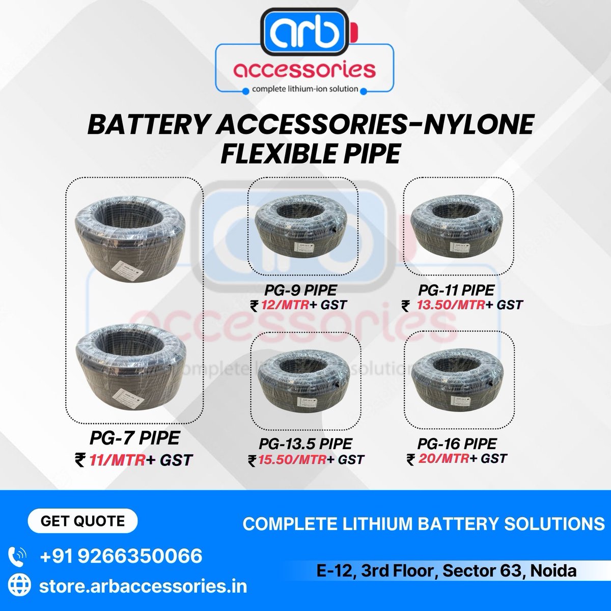 🔌 Battery Accessories – Secure Fit. Strong Protection. Professional Finish.

🔹 Cable Glands – Plastic &amp; Metal
➡ PG-7 Grey
➡ PG-9 Grey
➡ PG-11 Grey
➡ PG-13.5 Grey

🛒  Available at ARB Accessories
🌐 store.arbaccessories.in/category/batte…

#ARBAccessories #BatteryAccessories #CableGland