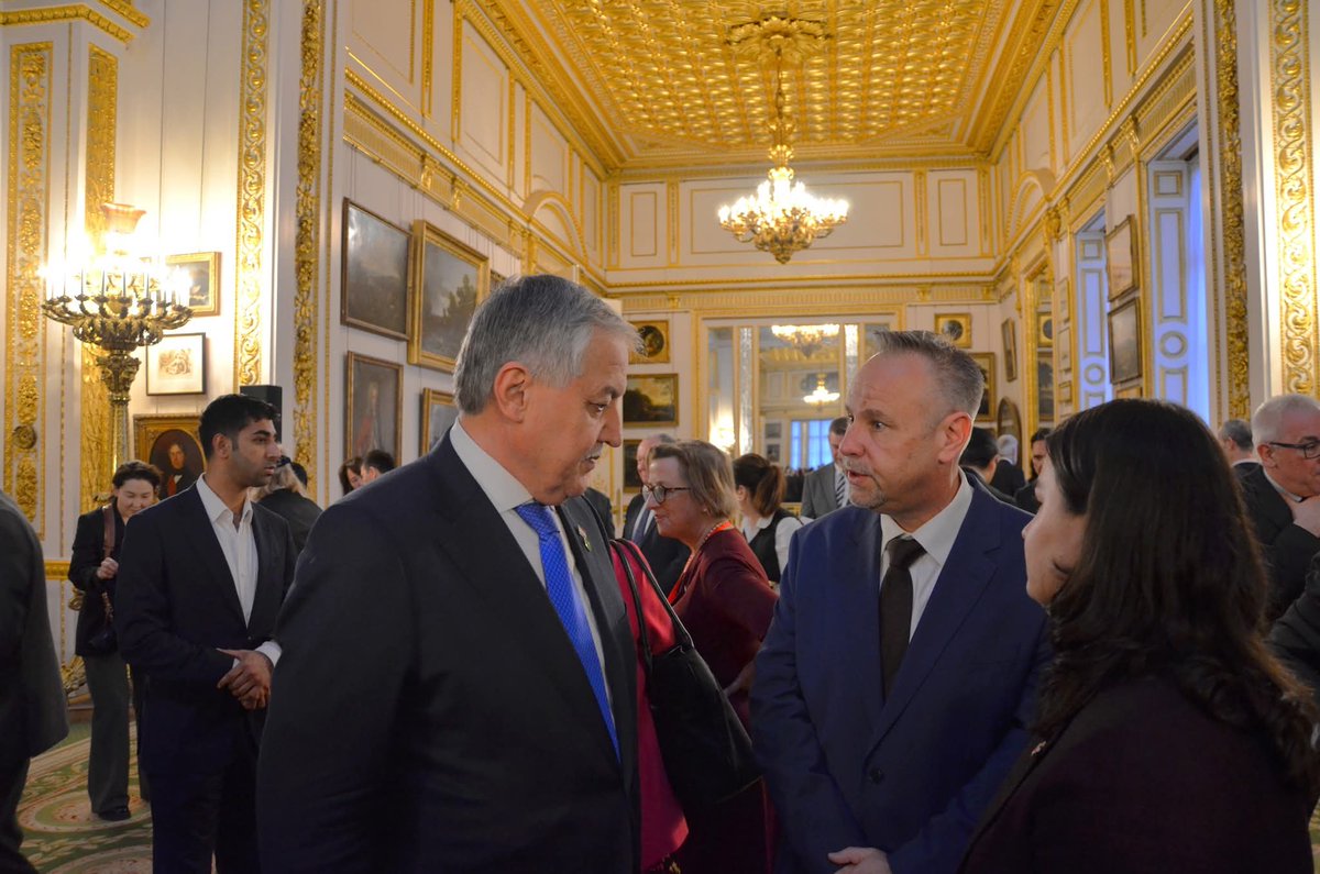 #VAST notes Tajikistan’s participation in the first CA5+UK meeting, showcasing national investment opportunities.

Pictured below: 
Hon. Sirojiddin Muhriddin, Minister of Foreign Affairs (left)

Ambassador Extraordinary and Plenipotentiary - HE Mrs Rukhshona Emomali (right)