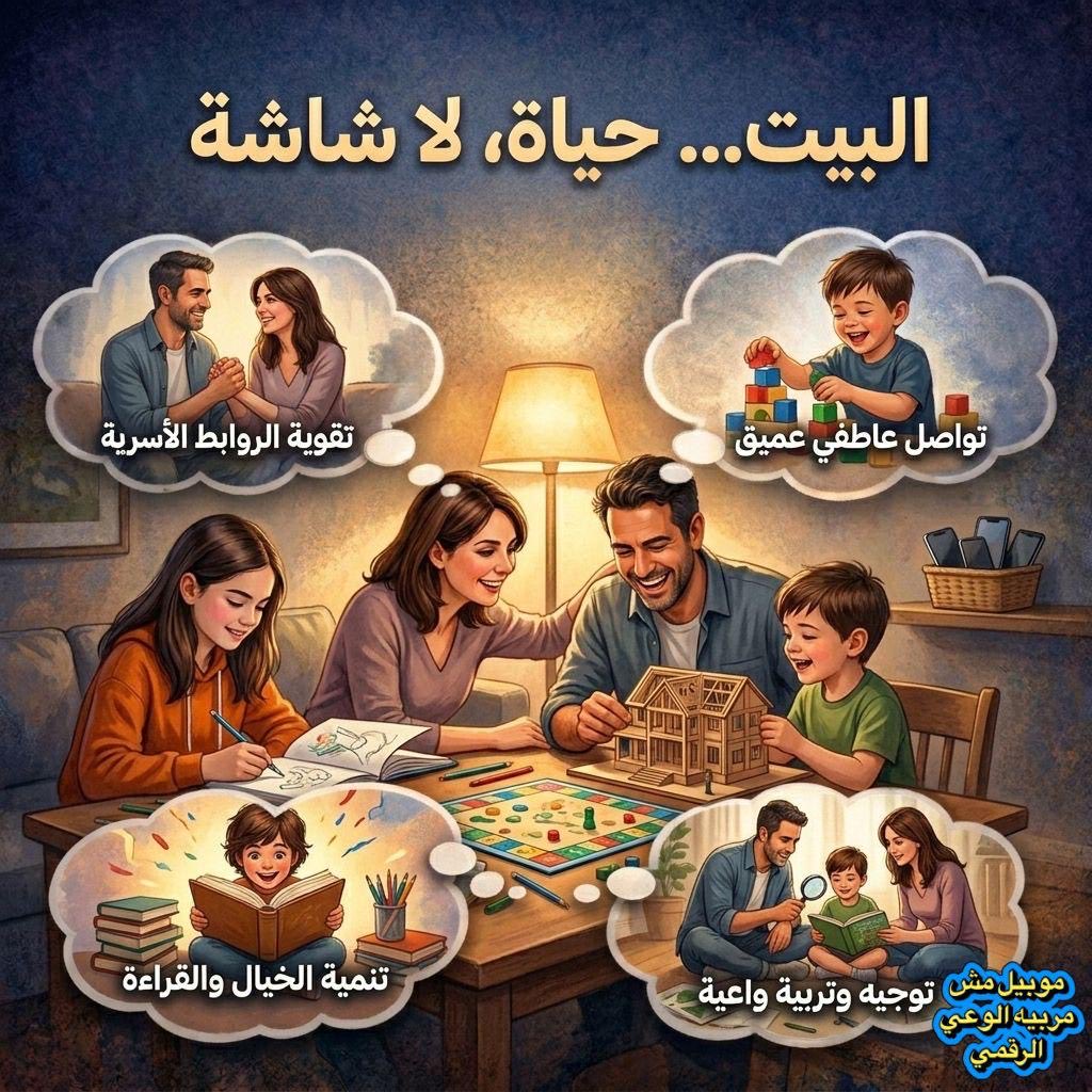 ArabAssoci4w's tweet photo. البيت ….حياة ، لا شاشة مع مبادرة الموبيل مش مربية مستقبلنا كله وعي الحق قيم نفسك  و أسرتك عن طريقك اللينك :https://t.co/Bf3Wme2Dk1 https://t.co/y876pzifh5