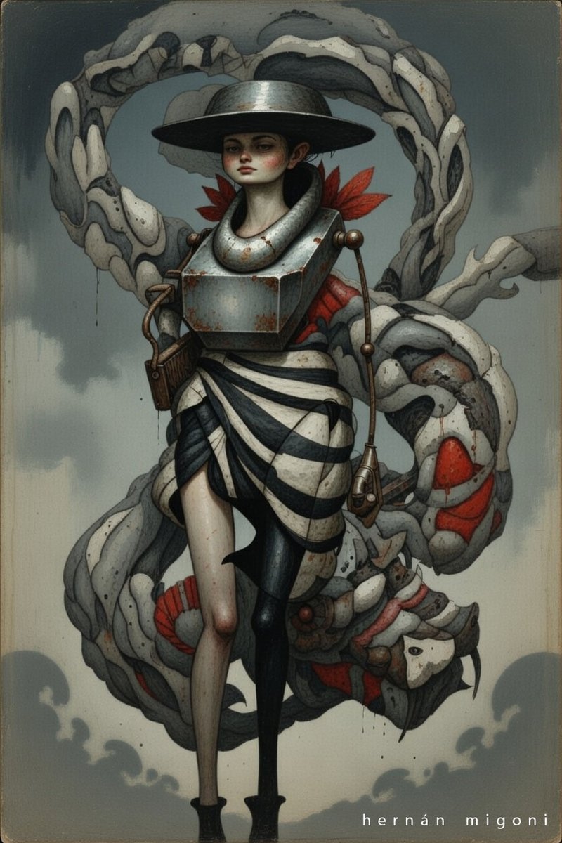 hernan_migoni's tweet photo. "Personal Dragon." Acrylic on paper/digital retouching 20%./
 Sketch, ink on paper/digital retouching 5%.

#AcrylicPainting #DigitalRetouch #SurrealArt #HybridMedium #DarkFantasy #BioMechanical #MixedMedia
#PinturaAcrílica #RetoqueDigital #ArteSurrealista #MediosMixtos #Fantasía https://t.co/pmHdyGr1s9