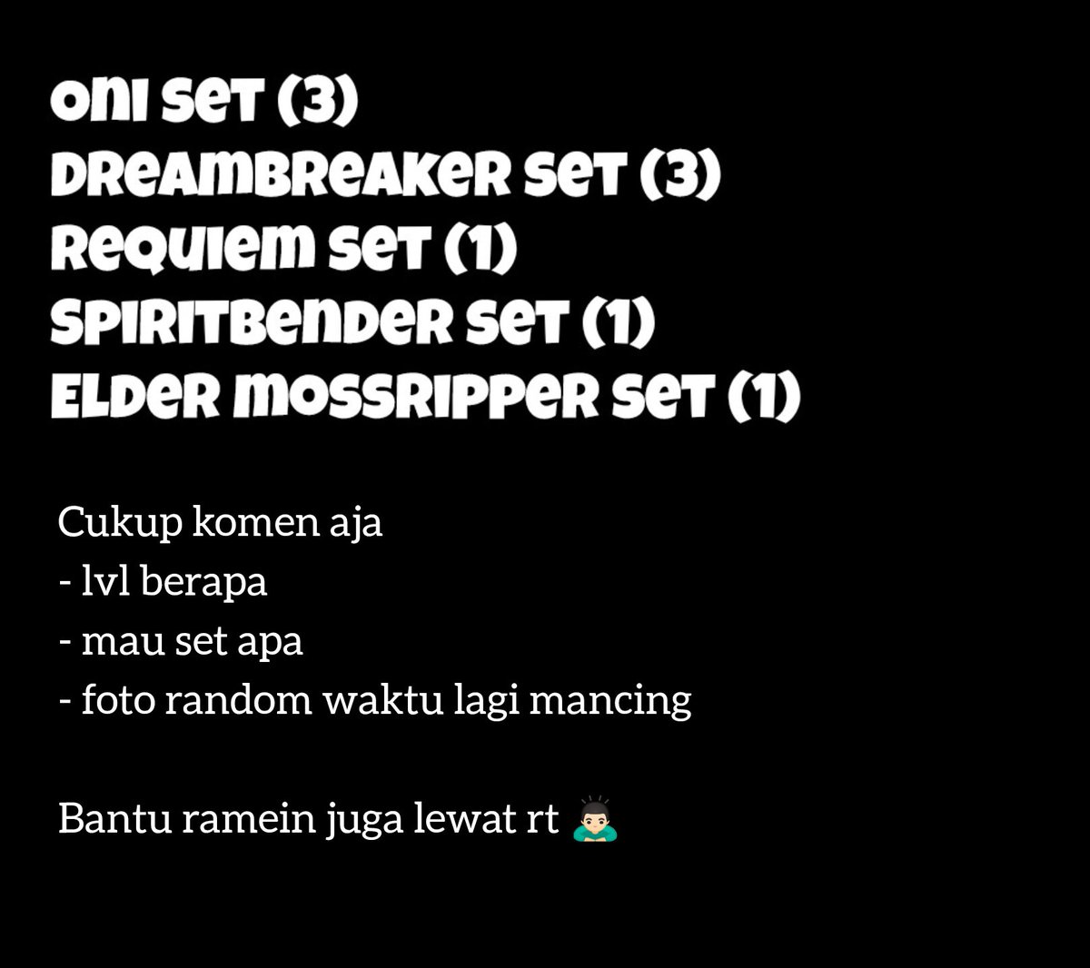 vrzanico's tweet photo. Hii, dalam rangka.. gatau juga rangka apaan, mau bagi bagi beberapa set rod buat yg "belum punya" rodnya aja 🥸

Ditutup jam 12 nanti "WIB" (bisa lebih dari jam itu tergantung rame apa ngganya) dipilihnya random https://t.co/rg3LuNeXXT