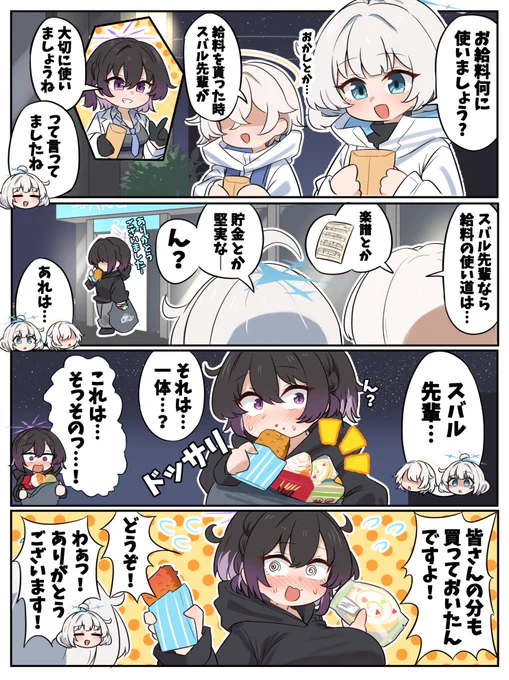 給料をもらったマイアと大食いスバル
#ブルアカ 