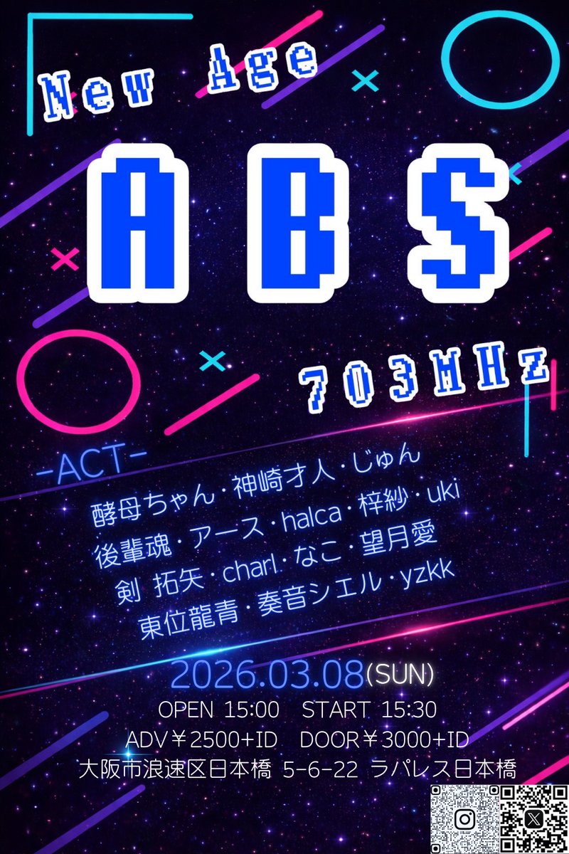 次は 3月8日のABS703MHzです！ この日は初めましての方もいつもまして