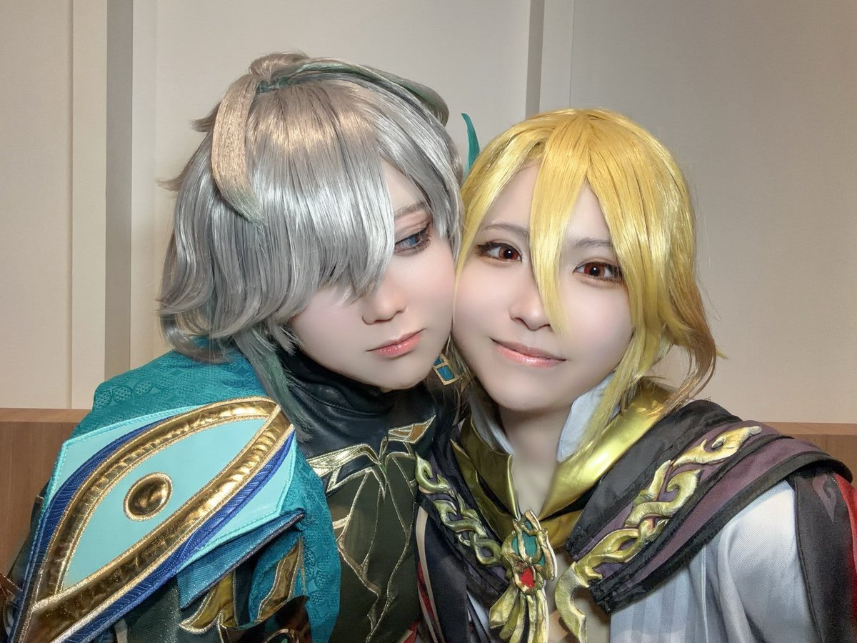 【Cosplay/コスプレ】　
gnsn ⚠︎距離近⚠︎

🏛️Kaveh :  iza 
🌱Alhaitham : まよ