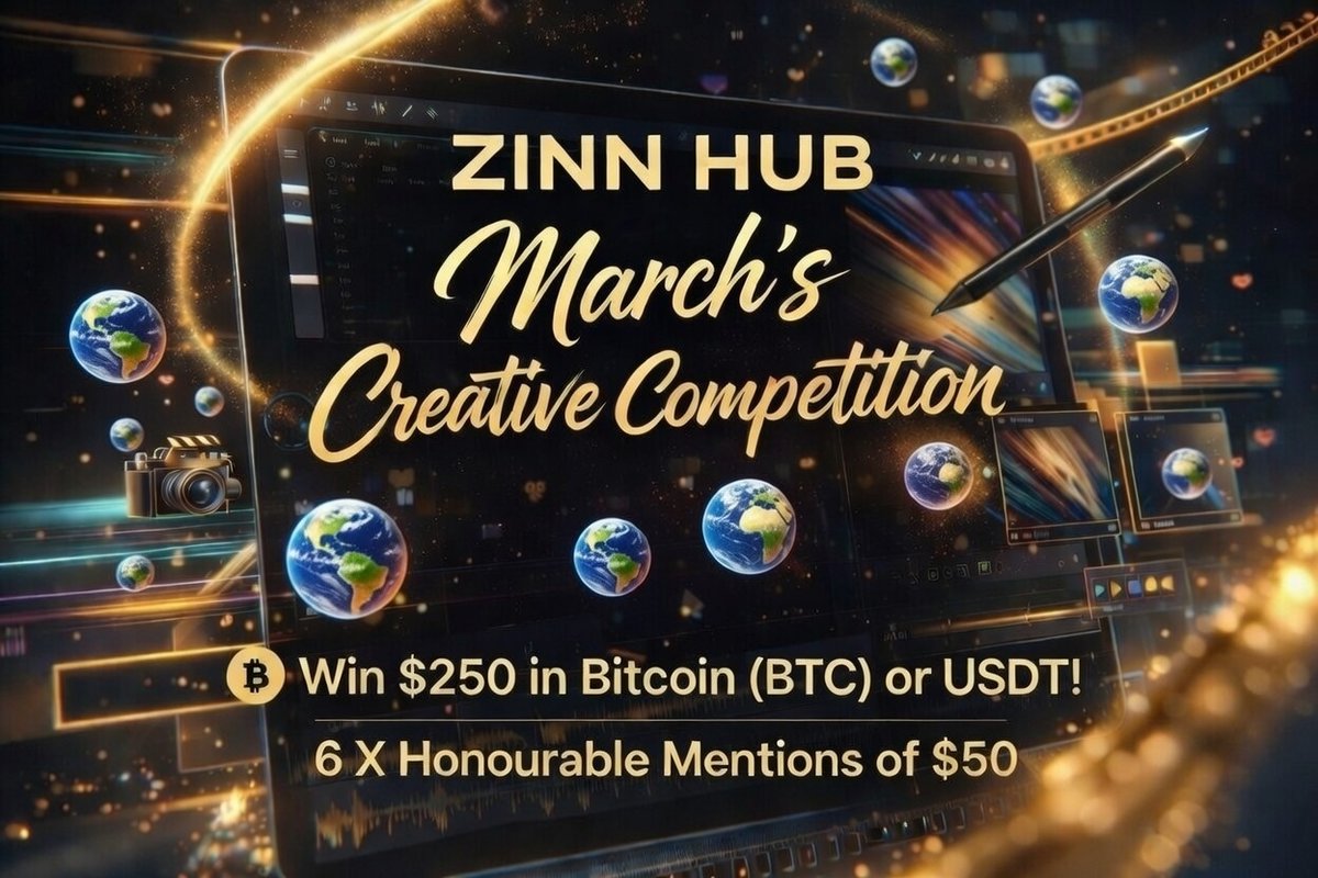 🎨 ZINN HUB CREATIVE COMPETITION 🎨
Win $250 in Bitcoin or USDT! Plus 6 x Honourable Mentions of $50
Show us what you can create – if you can make it, we want to see it!
🌏 Your challenge: "Zinn Hub Around The World" 
To enter: Create an original piece of digital content