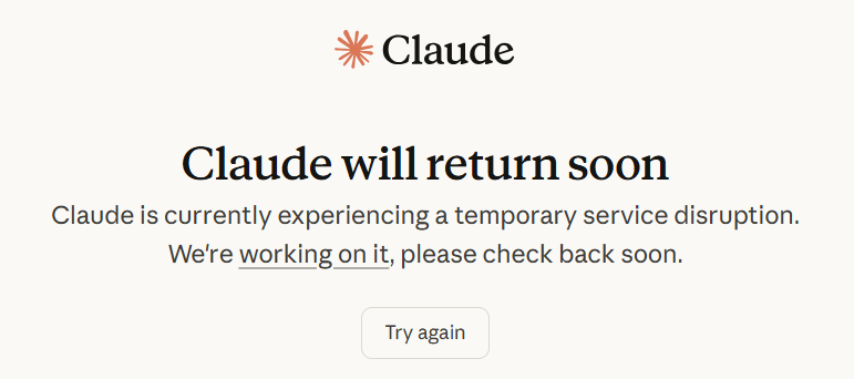 rabeendra's tweet photo. #ClaudeAI Down ! https://t.co/tZDphBvl11
