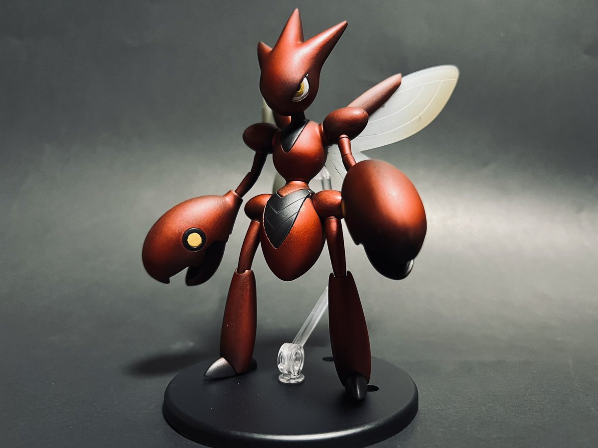 ポケプラ ハッサム完成😊 キャンディ塗装を艶消しにして悪っぽさを