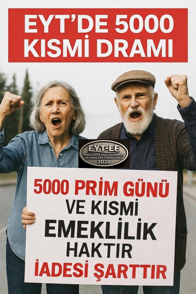 <a href="/EytEmeklilerFed/">EYT VE EMEKLİLER FEDERASYONU</a> <a href="/RTErdogan/">Recep Tayyip Erdoğan</a> <a href="/isikhanvedat/">Prof. Dr. Vedat Işıkhan</a> <a href="/_cevdetyilmaz/">Cevdet Yılmaz</a> <a href="/ArzuLastikci/">EYT & EF Arzu LASTİKCİ</a> <a href="/EYT_ED/">EYT VE EMEKLİLER DERNEĞİ</a> <a href="/erbakanfatih/">Dr. Fatih Erbakan</a> <a href="/eczozgurozel/">Özgür Özel</a> <a href="/yavuzagiraliog/">Yavuz Ağıralioğlu</a> <a href="/GelecekPartiTR/">Gelecek Partisi</a> <a href="/MHP_Bilgi/">MHP</a> <a href="/iyiparti/">İYİ Parti</a> <a href="/mahmutarikansp/">Mahmut Arıkan</a> BU DRAM 
NE ZAMAN BİTECEK ❓❗‼️
AÇIZ AÇ ❗
GE-Çİ-NE-Mİ-YO-RUZ ❗
5000 KİSMİ HAKTIR ‼️
HAKKIMIZI İSTİYORUZ ‼️#TüikRakamıEmekliDramı
#tüik 
#Emekli 
#enflasyon 
<a href="/tuikbilgi/">tuik.gov.tr</a>
#Eytde5000KısmiDramı
<a href="/RTErdogan/">Recep Tayyip Erdoğan</a>
<a href="/isikhanvedat/">Prof. Dr. Vedat Işıkhan</a>
<a href="/memetsimsek/">Mehmet Simsek</a>