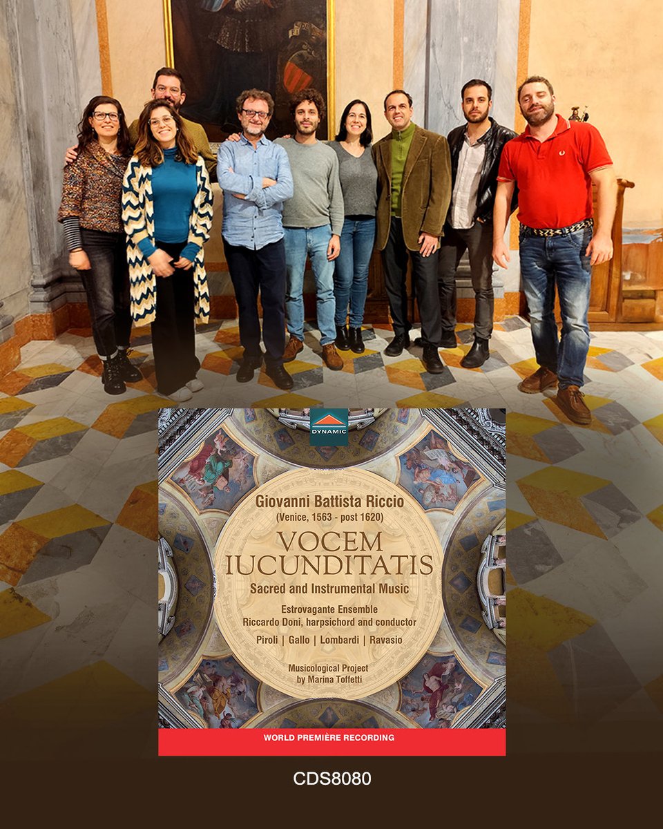 earlymusicTO's tweet photo. Giovanni Battista #Riccio
(Venice, 1563 - post 1620)
VOCEM IUCUNDITATIS
Sacred and Instrumental Music
#EstrovaganteEnsemble
Ricardo Doni, harpsichord and conductor
Piroli | Gallo | Lombardi | Ravasio
Musicological Project by Marina Toffetti
LISTEN NOW: https://t.co/eatZZHPf2O https://t.co/oqY4g4erSe