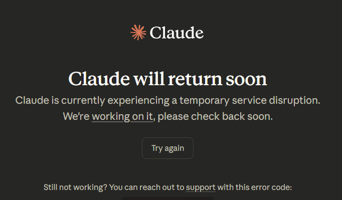 Claude will return soon...