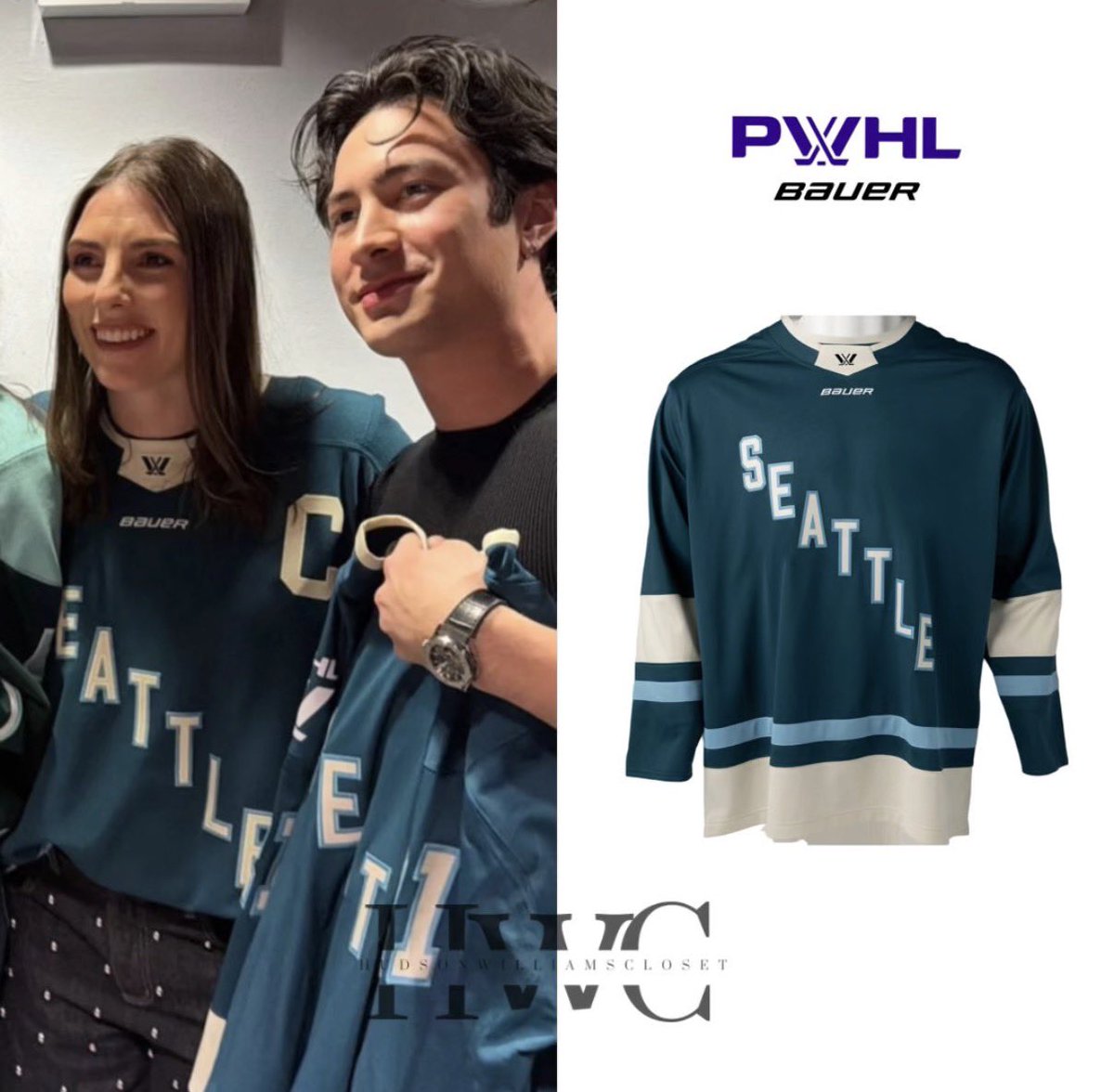 Hudson received a custom jersey from <a href="/PWHL__Seattle/">Seattle Torrent</a> captain <a href="/HilaryKnight/">Hilary Knight</a>  after their appearances on SNL!

The PWHL Replica Torrent Home Jersey is currently sold out, but you can register for notifications when they restock 🤗

🔗 go.shopmy.us/p-45352589