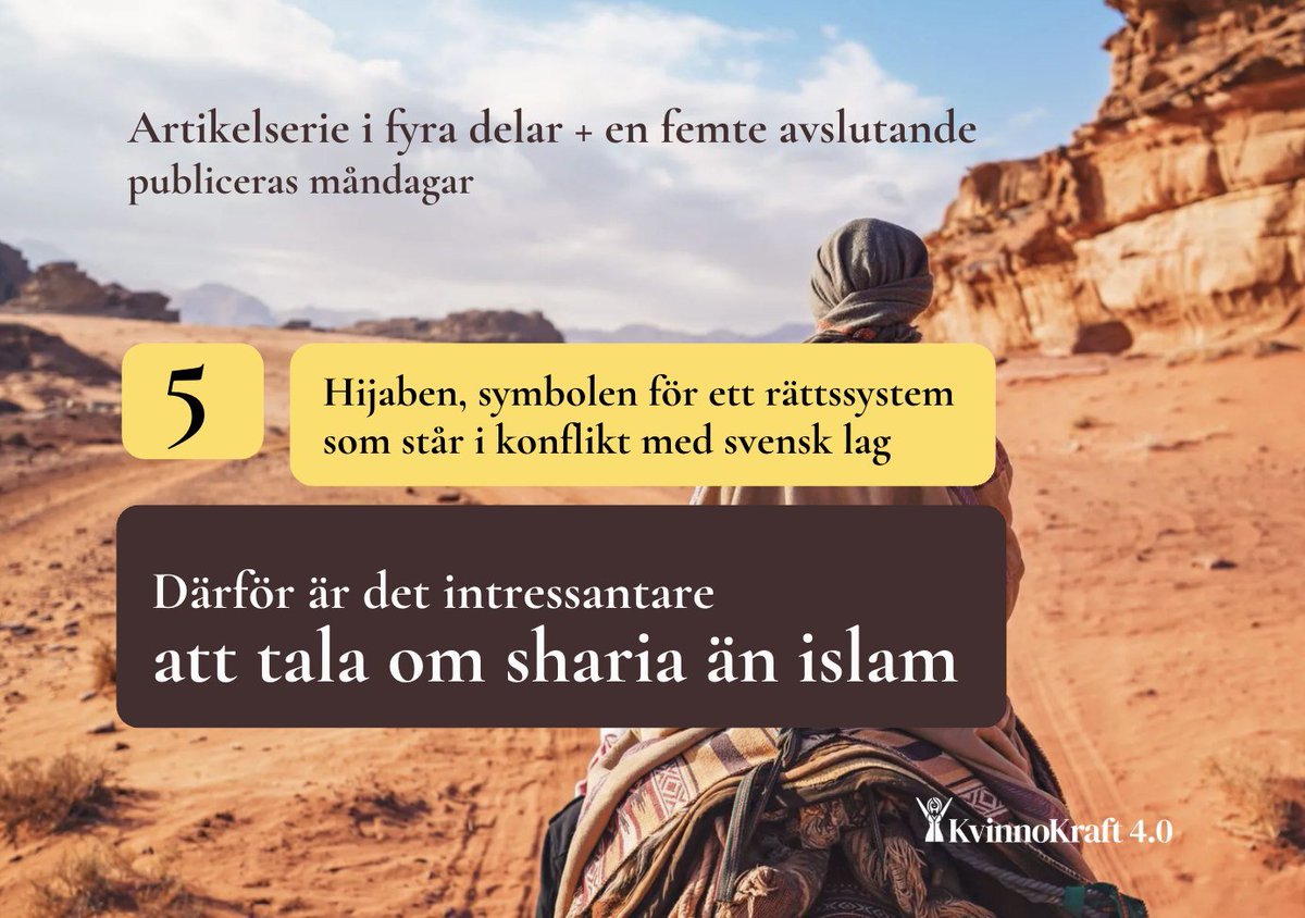 Hijaben kan inte förstås frikopplad från det norm- och rättssystem där den fått sin betydelse. Om vi enbart tolkar den genom svenska idéer om frihet och personlig klädstil missar vi den funktion den har i sitt eget sammanhang.

Läs om hijaben och sharia: kvinnokraft4.se/nyheter/hijabe…