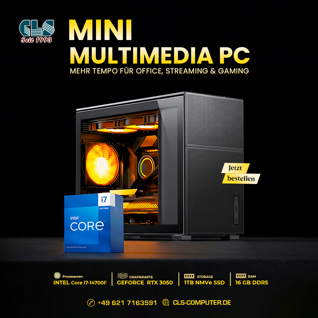 cls_computer's tweet photo. 🔥 Power trifft Kompaktformat bei cls-computer – der Mini Multimedia PC mit Intel Core i7 &amp; RTX 3050! 🔥

🔗 Jetzt entdecken: https://t.co/NNCD1O7Oqu

#MiniPC #RTX3050 #GamingPC #desktop #Multimediapc #PCPower #CLSComputer #TechLovers #CompactPC https://t.co/LEyyoJa3F1