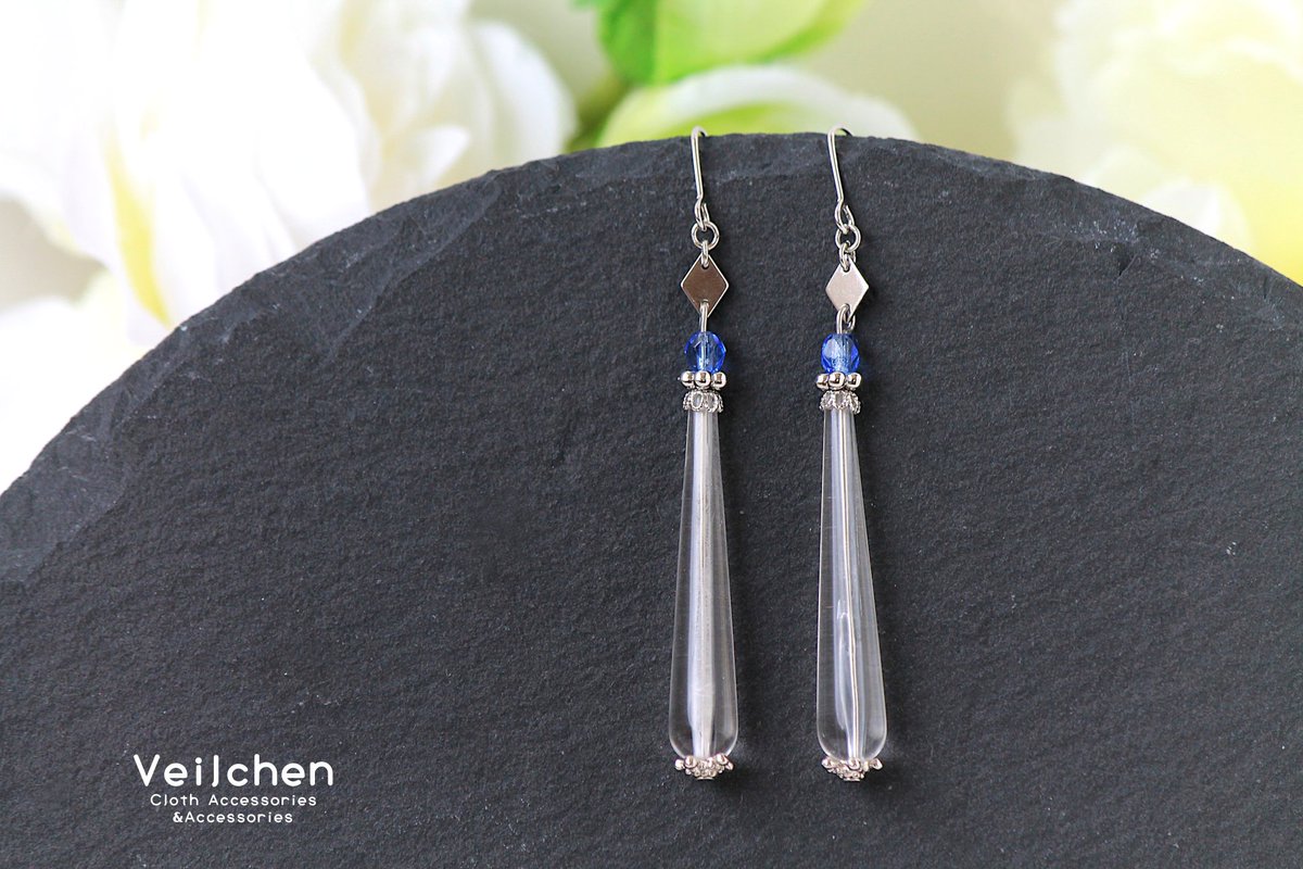 今日の新作は、透明感のある作品です🎵 淡いピンクドロップがしゃら