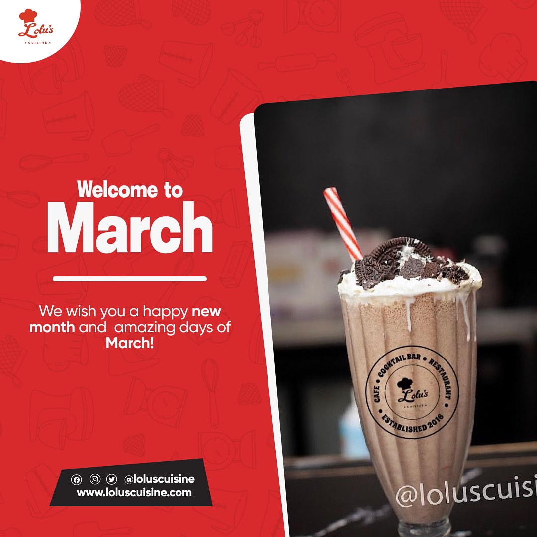 LolusCuisine's tweet photo. Happy New Month, LC FAM ๐คโจ
Thank you for rocking with us, supporting us, and choosing us over and over again.
This month, weโre serving you bigger flavors, better experiences, and more beautiful moments ๐ฅ
Letโs make it an amazing one together ๐
#March2026 #March1st https://t.co/ssmr1yEz9H