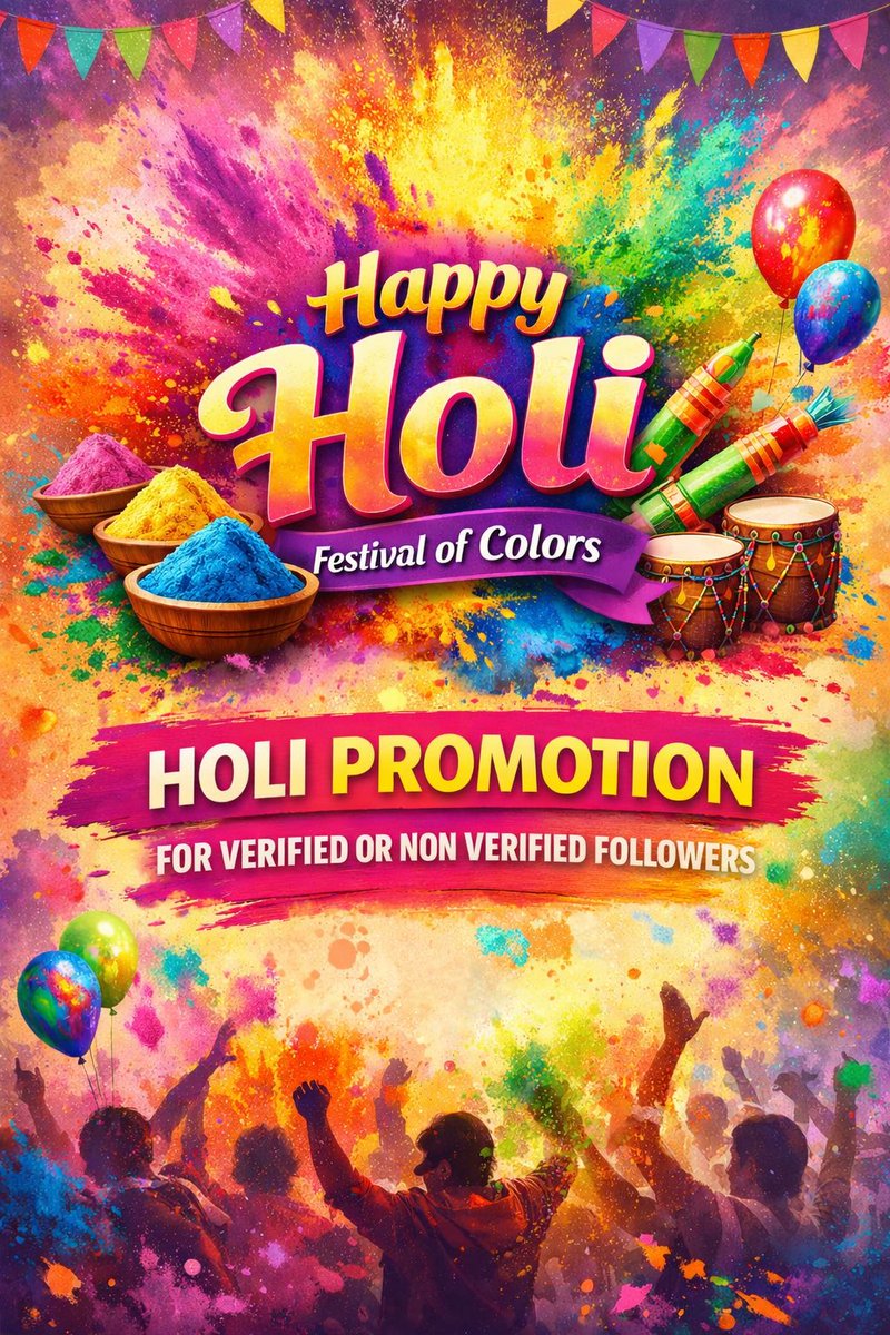mahimajpr's tweet photo. 🚨 Holi Promotion🎨💞

500 फॉलोवर्स बढ़ाओ, बस इंस्ट्रक्शन फॉलो करो 👇
1️⃣ इस पोस्ट को RT करके अपनी 🆔 Reply में मेंशन करें
2️⃣ RT &amp; Reply लिस्ट से एक-दूसरे को फॉलो करें
📌Must Follow:.  @mahimajpr

🔔Notifications On

........सभी जुड़े एक दुसरे से 💯🙏🏻...... https://t.co/Lyaebk2dDU