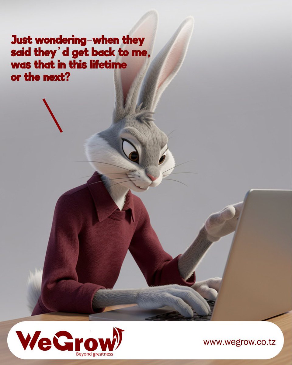 wegrow_tanzania's tweet photo. #BunnyWe

I mean, it feels like a decade already!

https://t.co/bwJY37Jsky

 #sales #marketing #meme #fun https://t.co/cEfllZ5k2C