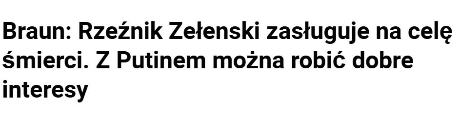Ale Wy przecież jesteście za mordowaniem przywódców państw, których nie lubicie.