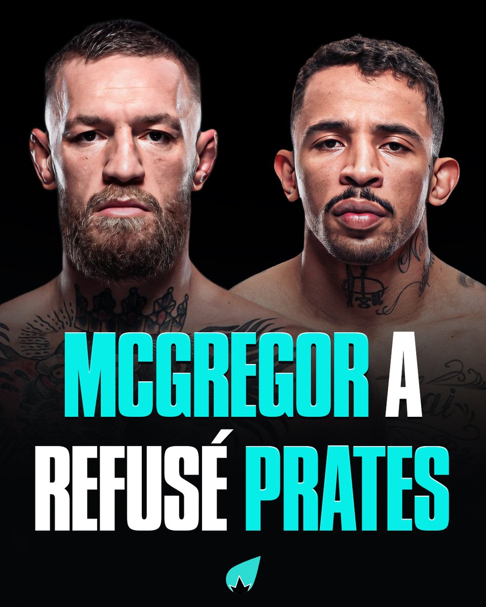 LaSueur_off's tweet photo. 🚨 Conor McGregor 𝗮 𝗿𝗲𝗳𝘂𝘀𝗲́ 𝗱'𝗮𝗳𝗳𝗿𝗼𝗻𝘁𝗲𝗿 Carlos Prates !

L'UFC lui avait proposé d'affronter le Brésilien en juillet, lors de l’International Fight Week à Las Vegas. 

Conor a rapidement refusé, car il souhaite combattre à la Maison-Blanche. ❌

Prates, lui, avait accepté en raison du cachet important qu'il aurait perçu. 💰

(via ESPN BR)