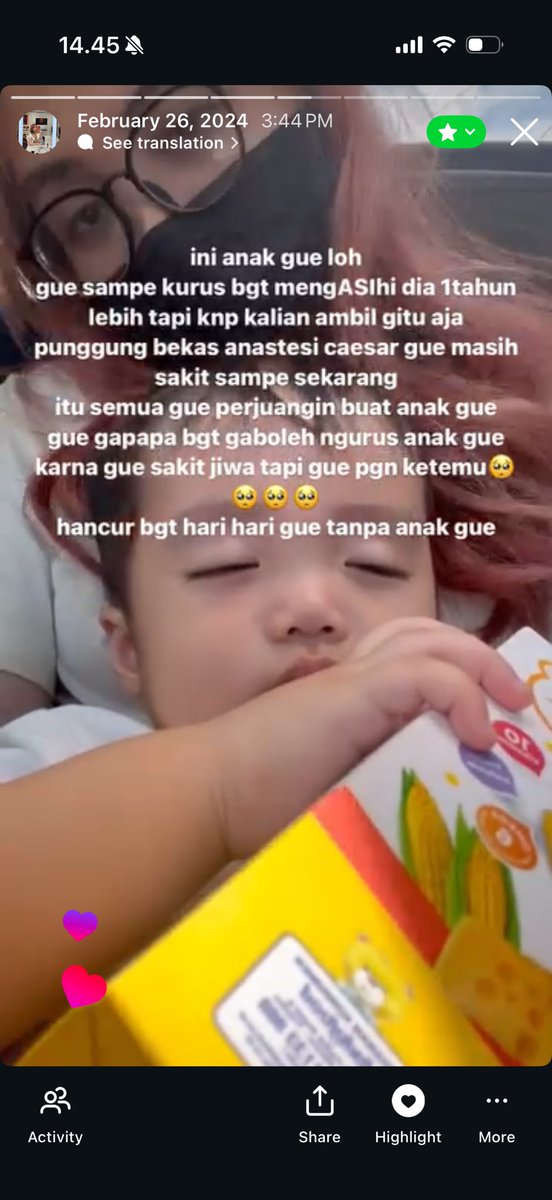Bismillahirrahmahnirrahim…

TWITTER PLEASE DO UR MAGIC 🙏🏻

Tolong bantu kembalikan anak aku yang diadopsi tanpa persetujuan aku🥺🙏🏻
Aku udah ga ketemu selama 2 tahun sama anak aku yang masih berumur 4 tahun 😭💔 

*keluarga di pemerintahan &amp; kepolisian*