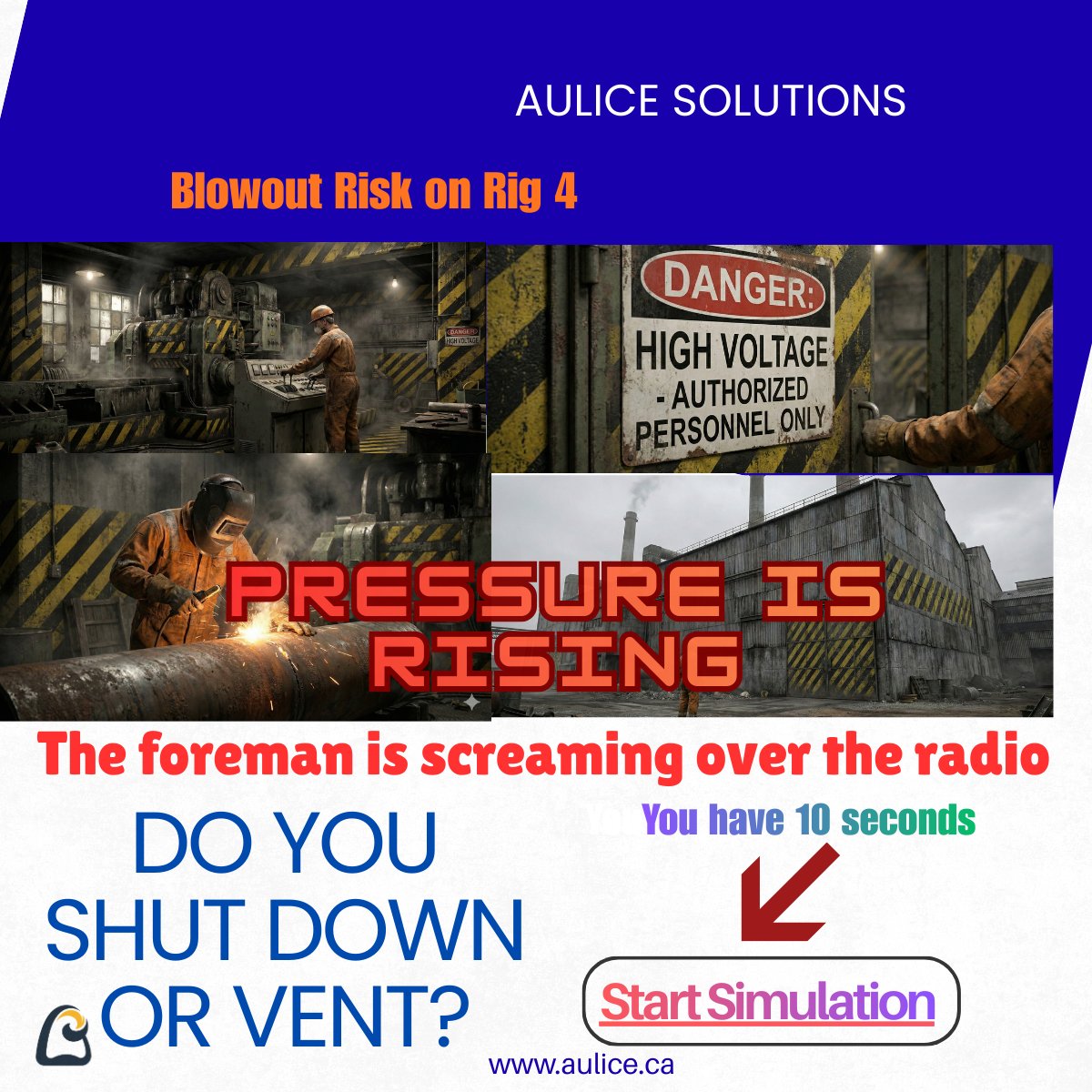 SamKolomiiets's tweet photo. Pressure is rising. 🛢️ Do you have the Oil &amp; Gas English to lead a rig crew through a      critical incident? Try the free simulator: https://t.co/t966vdLUI6

#PetroleumEngineering #RigLife #AuliceAcademy https://t.co/l37IjlHnDd