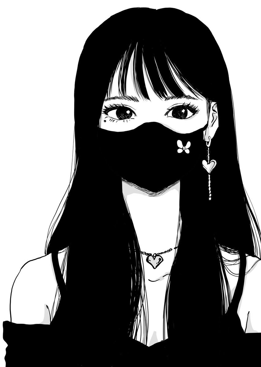 練習24 #イラスト #線画 #モノクロイラスト #illustration #100枚