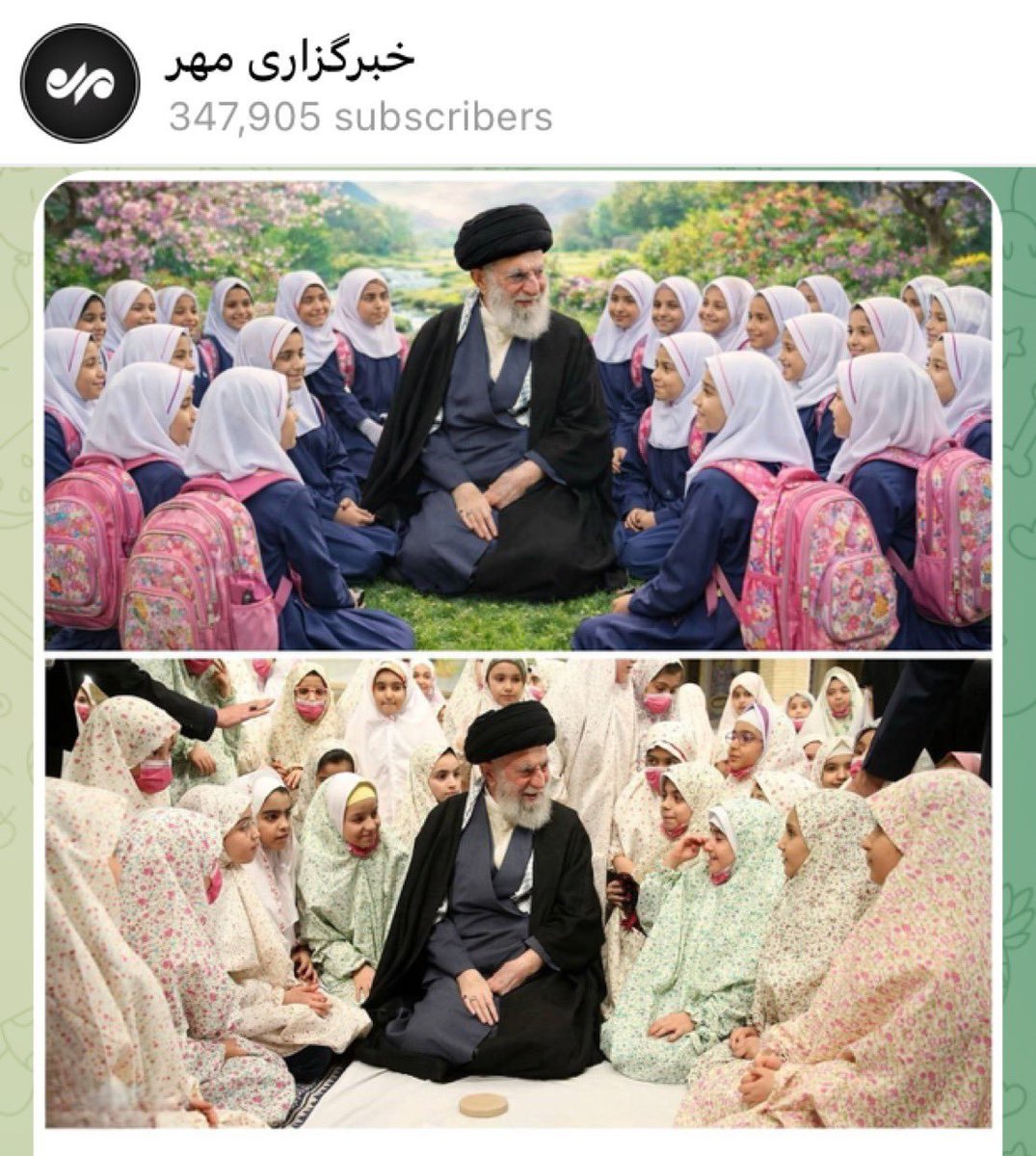 BasilTheGreat's tweet photo. 🚨IRANIAN STATE MEDIA PUT UP AN IMAGE DEPICTING KHAMENEI IN HEAVEN WITH HIS 72 VIRGINS

They are of course little girls

Sickening

This is Islam, a paedo cult. https://t.co/RDL3JvWBXb