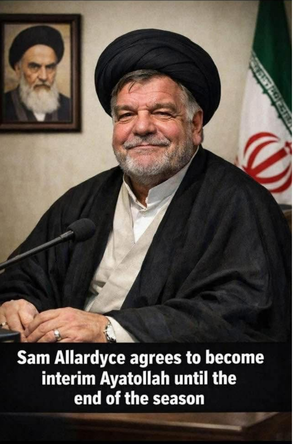 HammerSinghs's tweet photo. New managerial role for Sam Allardyce 😆😂 https://t.co/i2cU9WPnu2