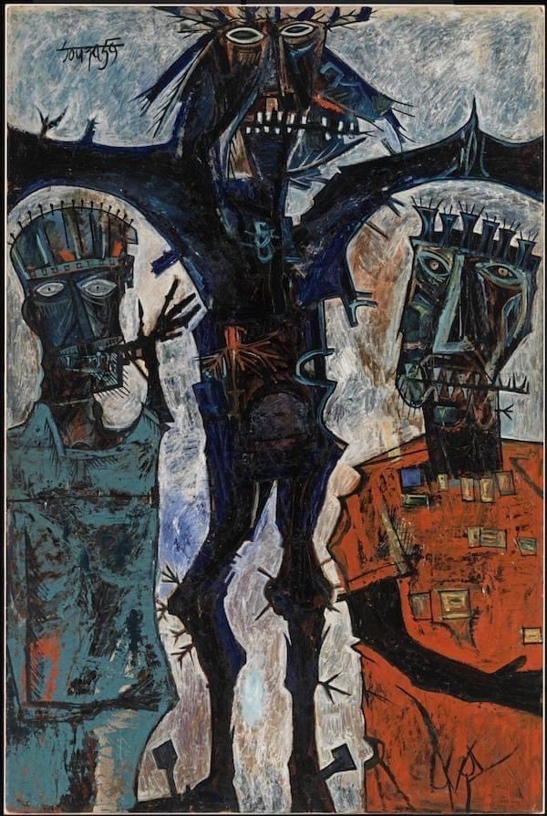 opancaro's tweet photo. Francis Newton Souza, Crucifixion, 1959 https://t.co/mFaAmjazOB
