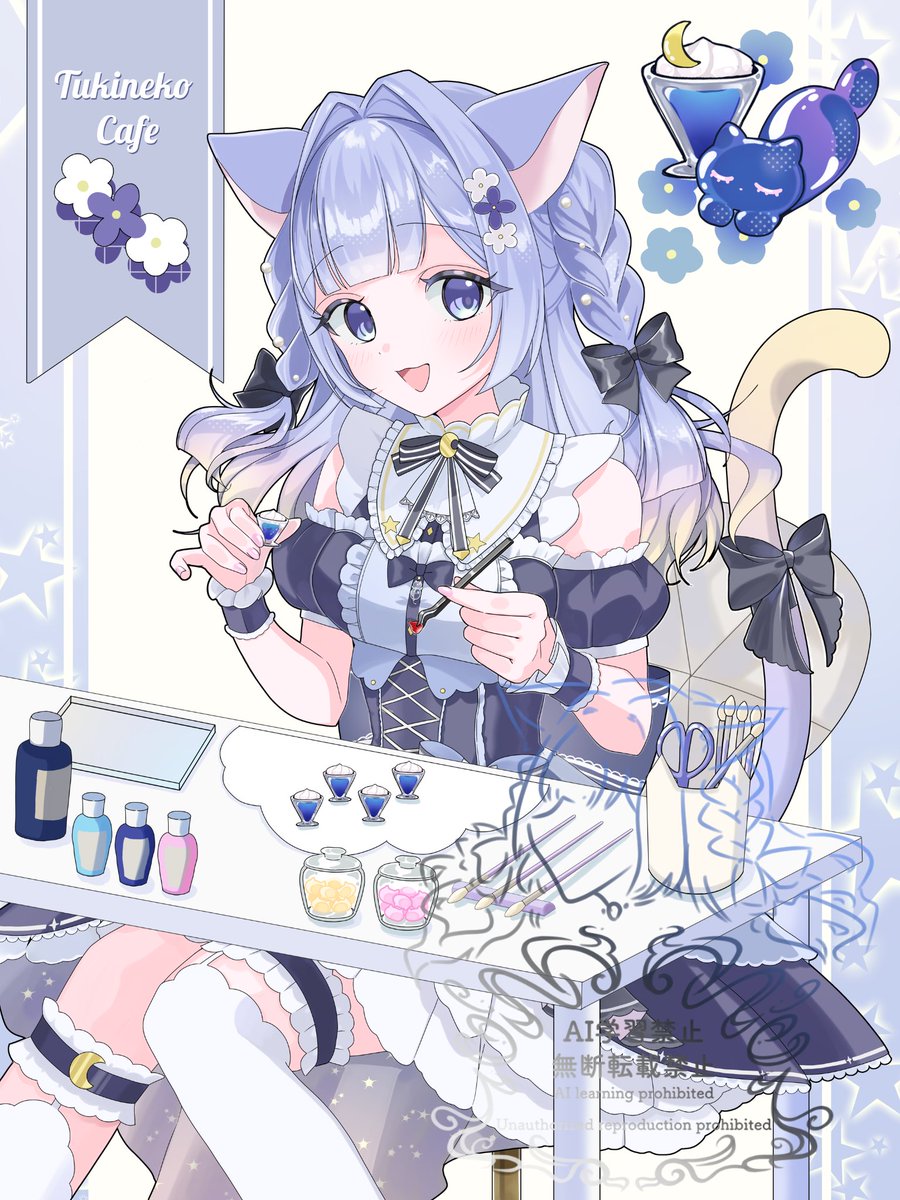 佐*子様 ねこさん イラスト ハンドメイド skebでの初リクエストでした🌸 とても可愛らしいお姿に描いていて