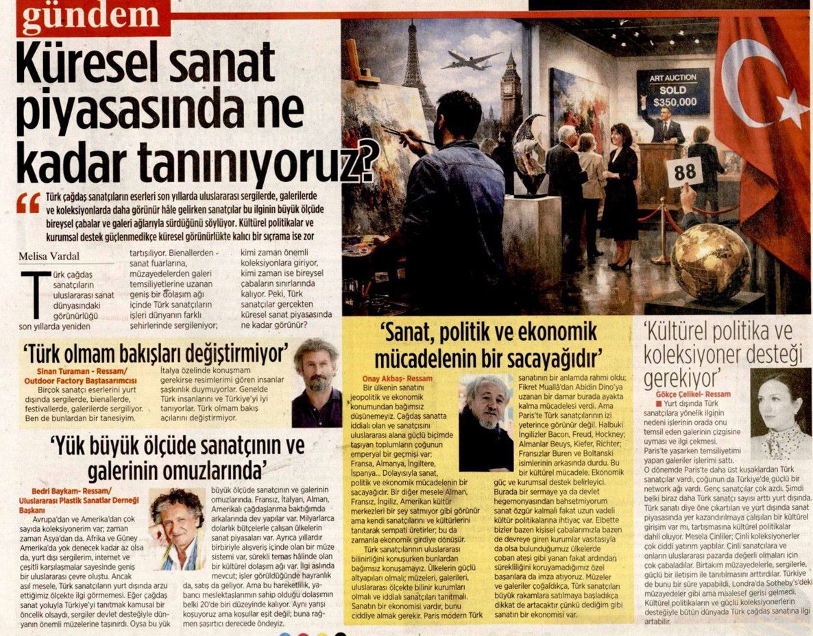 outdoorfactory's tweet photo. Küresel sanat piyasasında görünürlük; yalnızca üretmekle değil, doğru mekânlar, sürdürülebilir yapılar ve güçlü temsil modelleriyle mümkün oluyor.

Bugün Türk çağdaş sanatçıları uluslararası sergilerde, bienallerde ve koleksiyonlarda daha fazla yer bulsa da bu sürecin büyük ölçüde sanatçılar ve galerilerin bireysel çabalarıyla ilerlediğini görüyoruz.

@outdoorfactory olarak, sanatın ve kültürel üretimin mekân, deneyim ve kamusal erişim ile güçlendiğine inanıyoruz. Kalıcı etki yaratmak için; kültürel politikalar, kurumsal destek ve uzun vadeli stratejilerle desteklenen, nitelikli sergileme ve anlatım alanlarına ihtiyaç var.

Sanat; estetik olduğu kadar kültürel, politik ve ekonomik bir değer. Bu değer doğru tasarlanmış mekânlarla buluştuğunda, yerelden küresele taşınan güçlü bir anlatıya dönüşür.

Bu önemli tartışmayı gündeme taşıyan tüm sanatçılara, @turaman_sinan 'a ve @milliyet_sanat'a teşekkür ederiz.

#KüreselSanat
#ÇağdaşSanat
#KültürelMekânlar
#SanatEkonomisi
#OutdoorFactory