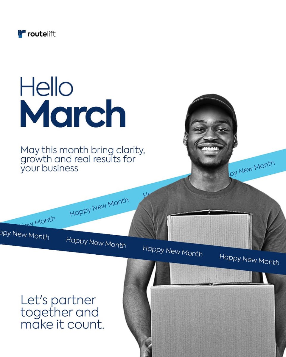 RouteLift's tweet photo. A new month is a fresh chance to move faster and grow bigger. 

At Routelift, we’re showing up this March ready to help your business run smoother and deliver smarter. 

Click the link below to get started NOW! 

👉 https://t.co/f3LHbbCG5K

#newmonth #deliveryinlagos https://t.co/VF7Y14mSll
