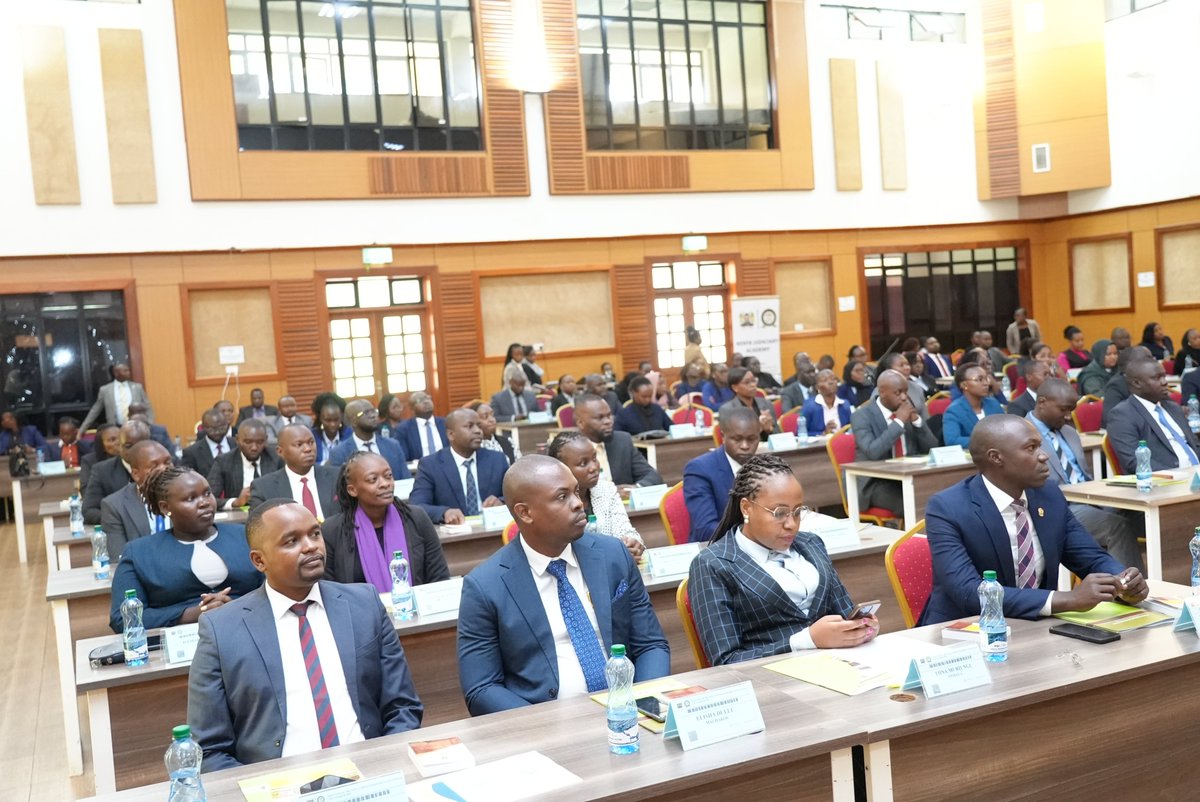 Kenyajudiciary's tweet photo. Brace yourselves for criticism as you make your decisions as Magistrates. I look forward to interacting with you as you go about with your work as magistrates. Be prepared to work in any part of the country and be ready to serve Kenyans-Caroline Kabucho-Registrar, Magistrates Court #MagistratesInduction