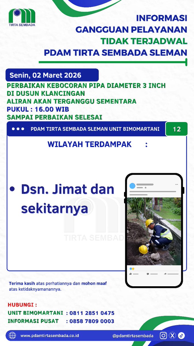 PDAM Tirta Sembada Sleman (@pdamsleman) on Twitter photo 