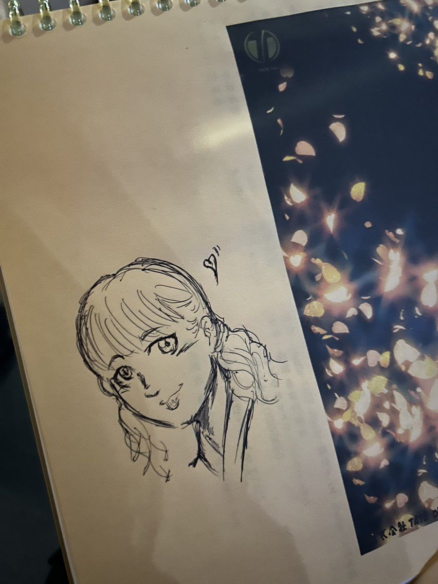 秀流さんに描いていただいたお凛ちゃん💕 みんなが似顔絵描いて