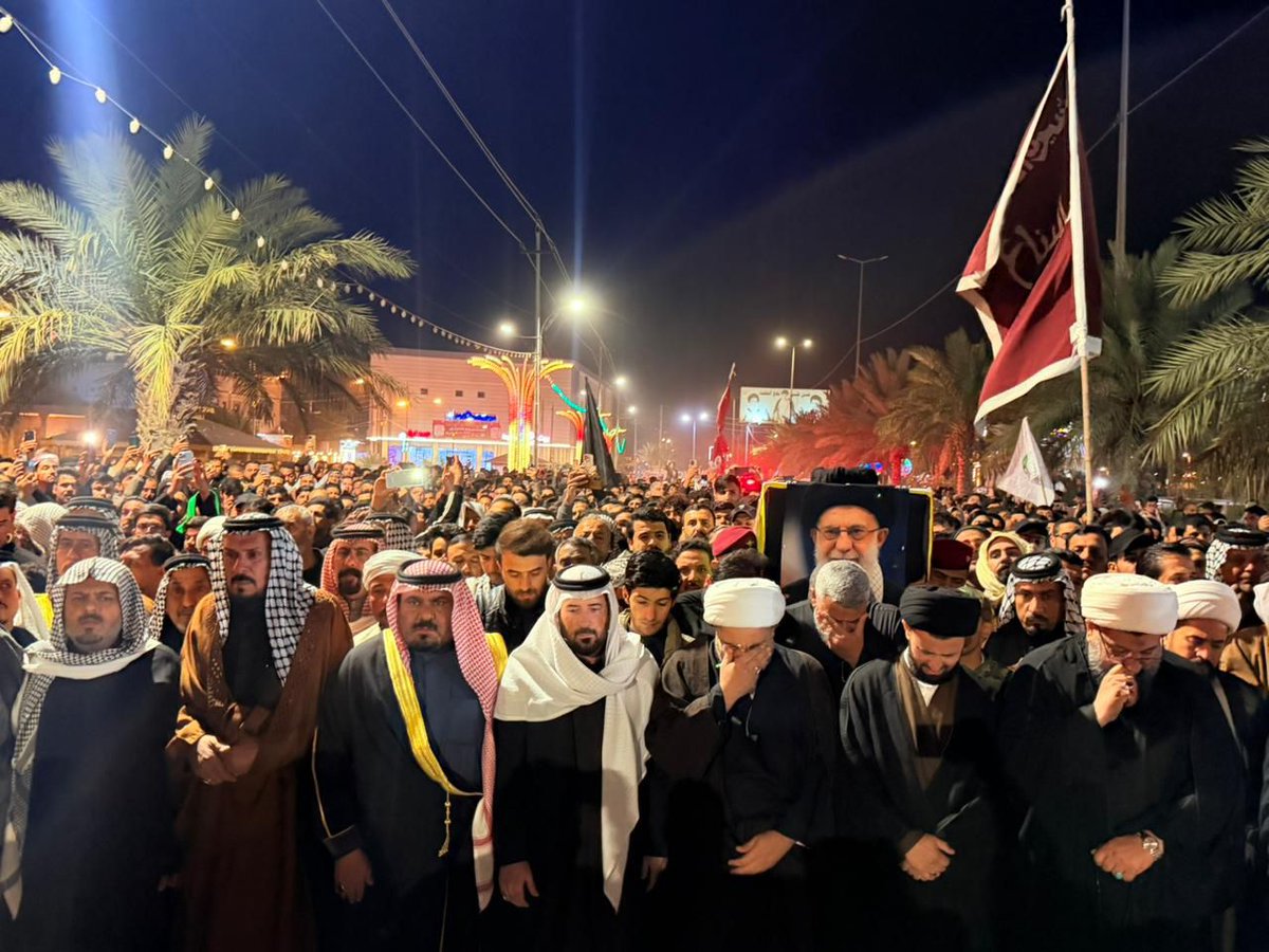 مشاركة النائب رفيق الصالحي في تشييع رمزي في مدينة قضاء سفوان