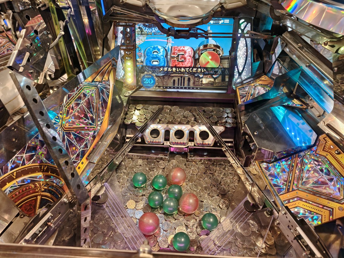 ウエアハウス草加に着きました。 玉いっぱい この台やります。 #メダル