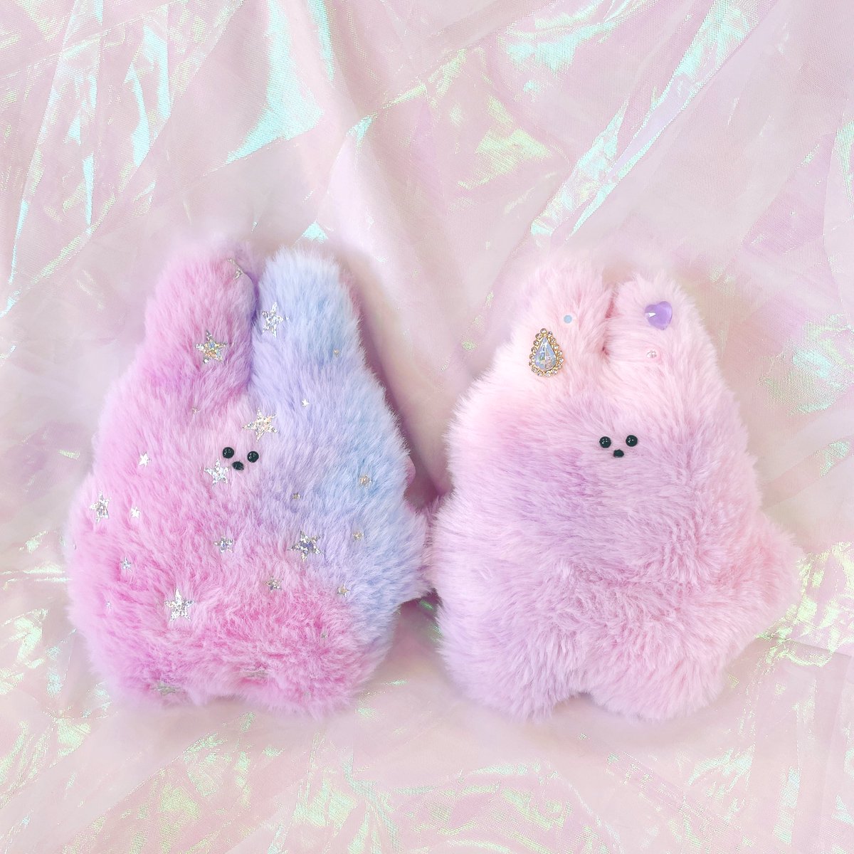 もふもふうさぎ宇宙人くんたち 表情が可愛い🩷🩵🤍🪽🌟🌙