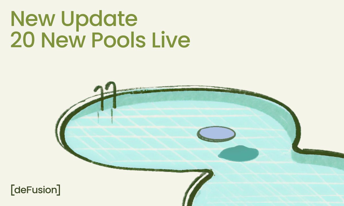 deFusionxyz's tweet photo. NEW POOLS 📢

20 New Pools Just Live on deFusion

Explore them now: https://t.co/QqY5Jl8pTp