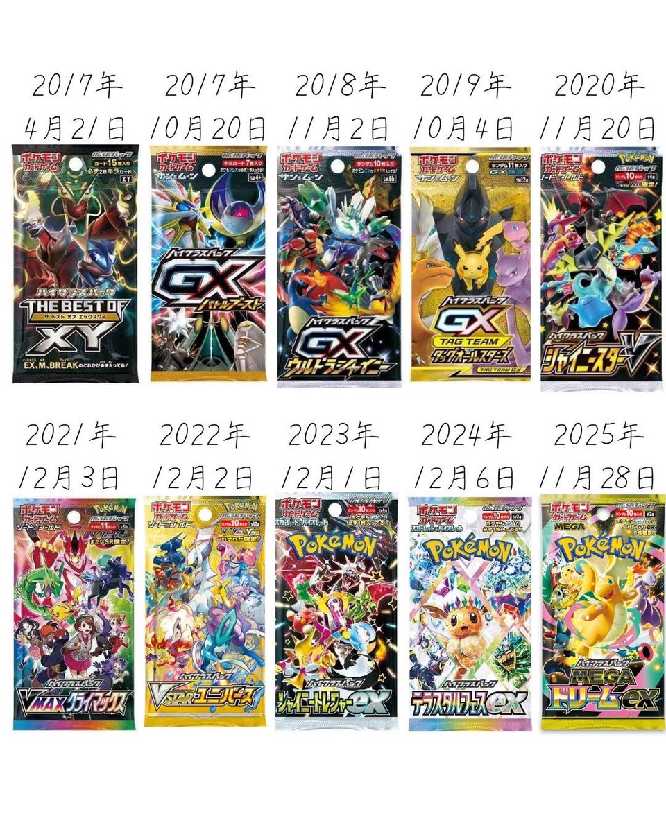 歴代ハイクラスパック