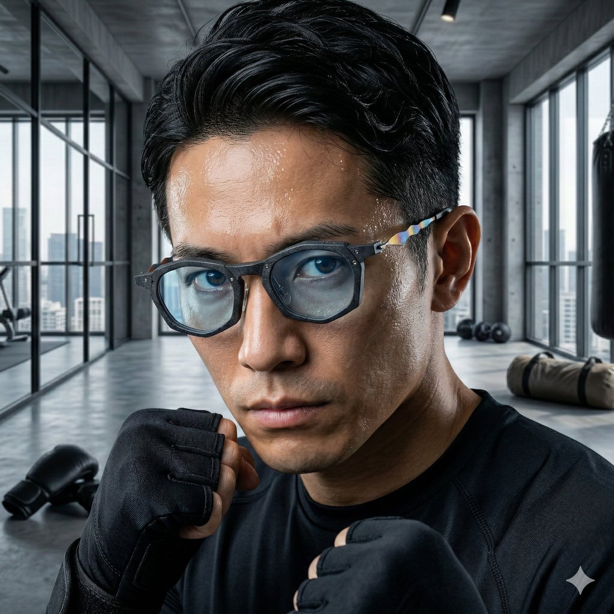 design88eyewear's tweet photo. #中の人がキックボクシングの練習で使っているから間違いない

メガネがズレるストレスから解放されたい。

design88独自の鼻＆耳パッドならボクササイズも走っても定位置をキープ。

アクティブな趣味を持つ方こそ、この「動かない経年」を体験してほしい。
 
#design88 #ズレないメガネ #機能性 https://t.co/yibllyQAwg
