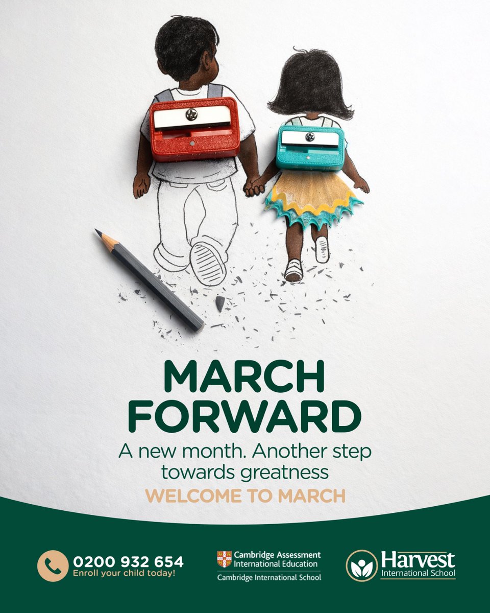 his_ug_'s tweet photo. New month. New opportunities. New growth.
This March, we continue to walk hand in hand towards excellence, confidence, and greatness. Every step our learners take today shapes the leaders of tomorrow.
#WelcomeMarch #CambridgeSchool #MarchForward https://t.co/BvxT6RXCZu