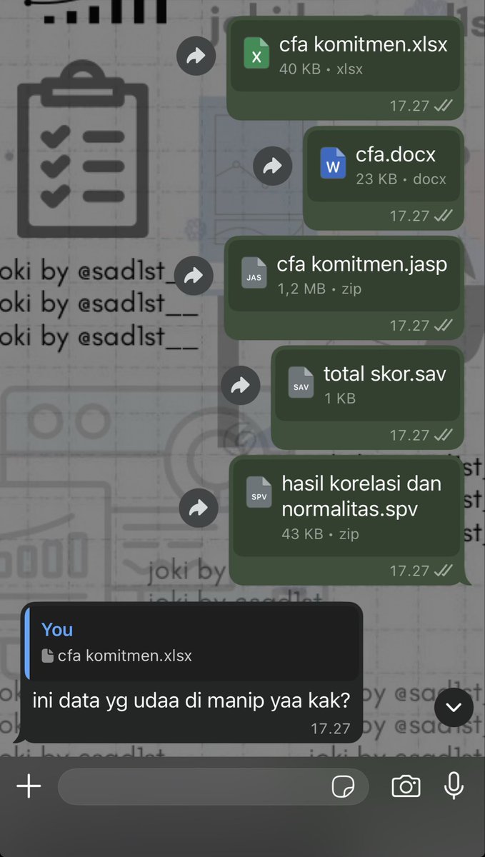 500+ testi | Joki statistik skripsi olah data spss tweet media