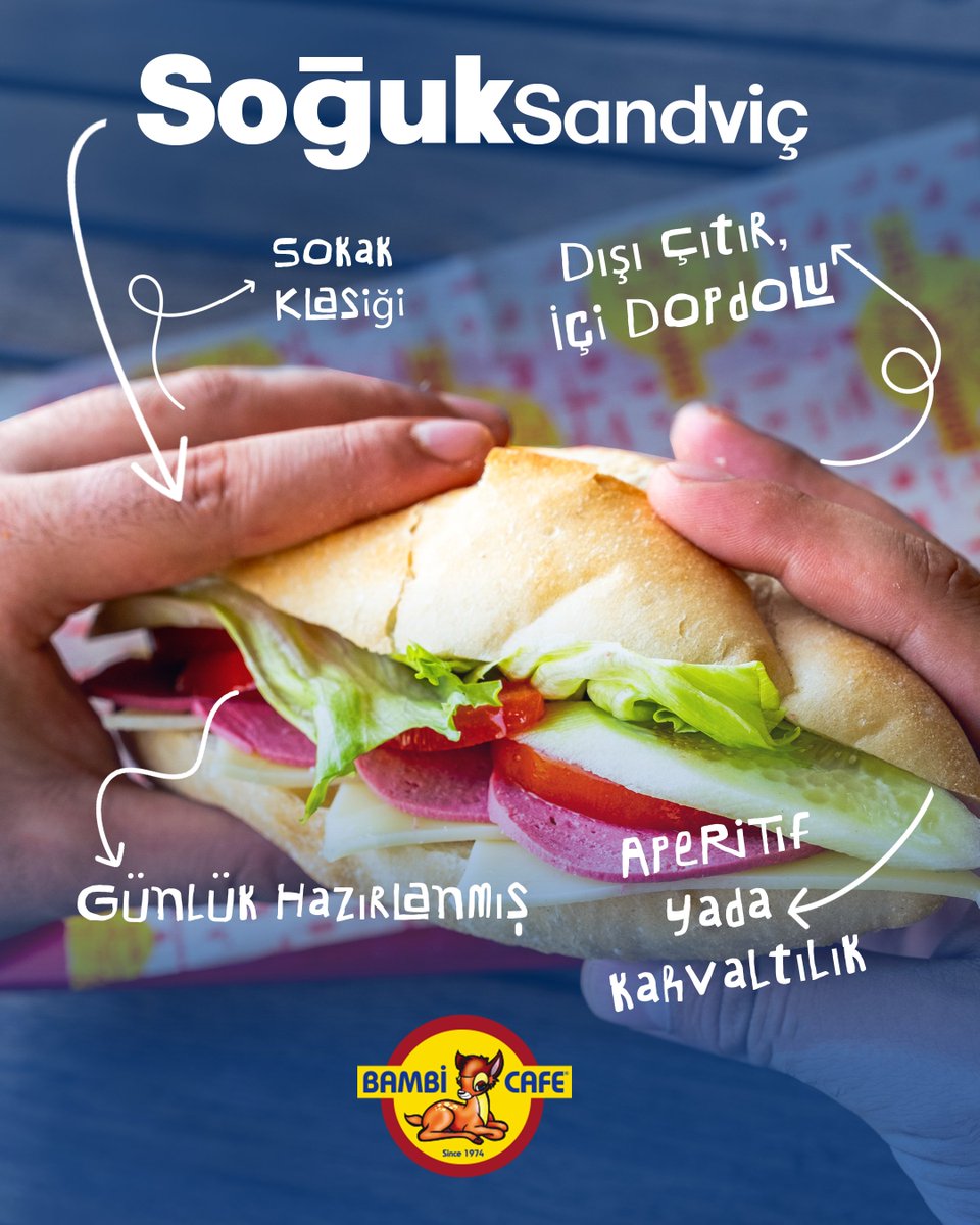 Bambi’nin taptaze soğuk sandviçiyle enerjini anında tazele!

📍 Taksim Merkez Bambi Cafe
☎️0212 293 11 11

📍 Bakırköy
☎️0212 570 21 21

📍 Gayrettepe
☎️0212 288 59 59

📍 Mecidiyeköy
☎️0212 216 15 15

📍 Kadıköy
☎️0216 450 58 58

📍 Ümraniye
☎️0216 461 12 12

#bambicafe