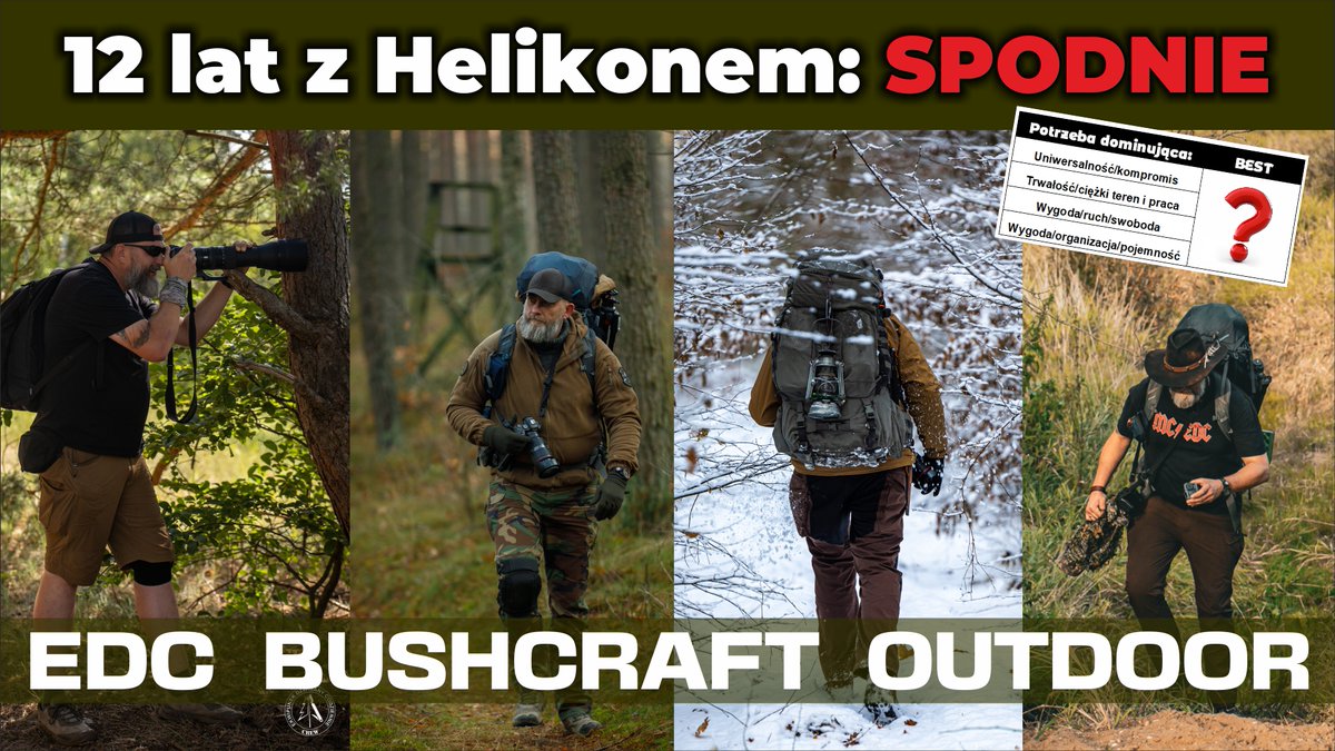 Jakie spodnie: do EDC, BUSHCRAFT, OUTDOOR - 12 lat z <a href="/HelikonTex/">Helikon-Tex</a> youtu.be/vM4IFujbL9g?si…