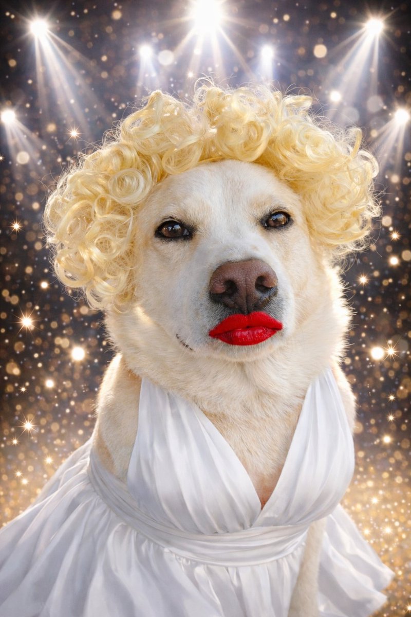 ハリウッド犬になりました✨️✨️
腕はどこ？🤣🤣