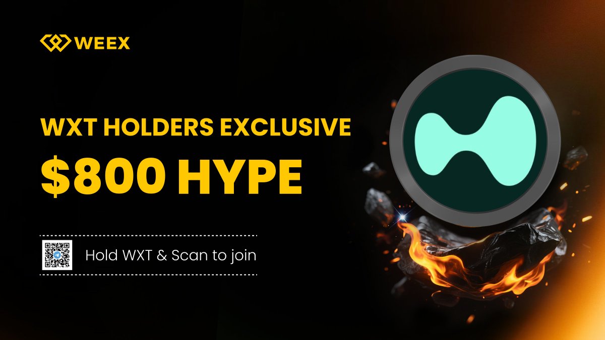 🎁Join the WXT Holders Community · Unlock $800 HYPE ! <a href="/HyperliquidX/">Hyperliquid</a>

How to Join:
1️⃣ Hold/Buy ≥500 $WXT
2️⃣ Use the verification bot to enter the group：t.me/WEEX_WXT_Holde…
3️⃣ Fill the form 👉forms.gle/dz3Rad7Y4DKaVG…
👥 100 Winners! -  Join Now！
#WXT  #WEEX #HYPE